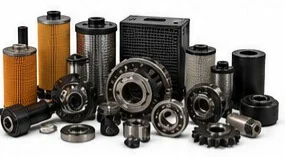 Forklift spare parts: filters, bearings, gears and wheels